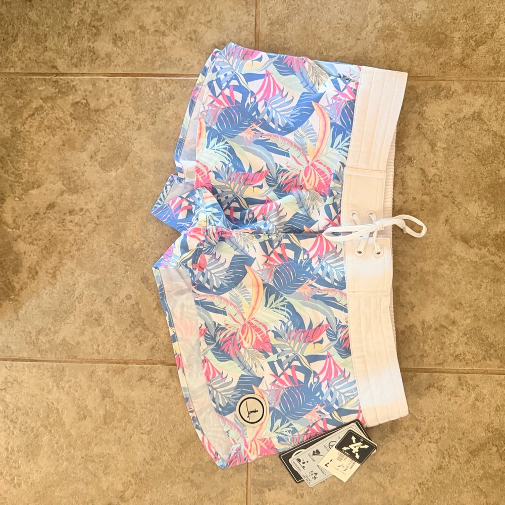 Tropical Print Board Shorts